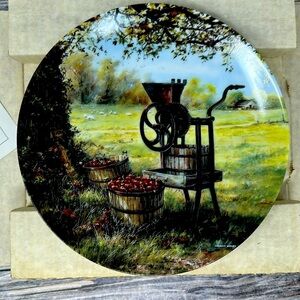 The Bradford Exchange Maurice Harvey “The Apple Cider Press” with box​​